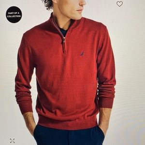 ❤️Men's Nautica Classic-Fit Quarter Zip Sweater - size Large excellent co…